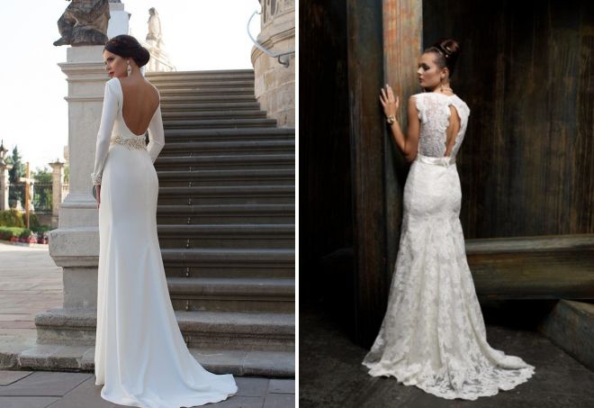 платье рыбка со шлейфом