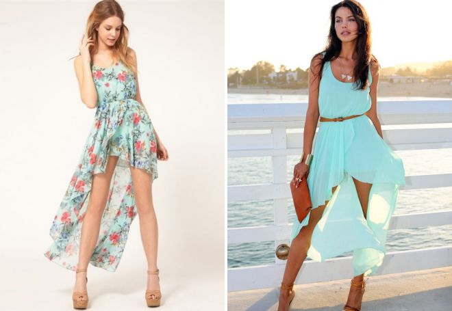 мини платье со шлейфом