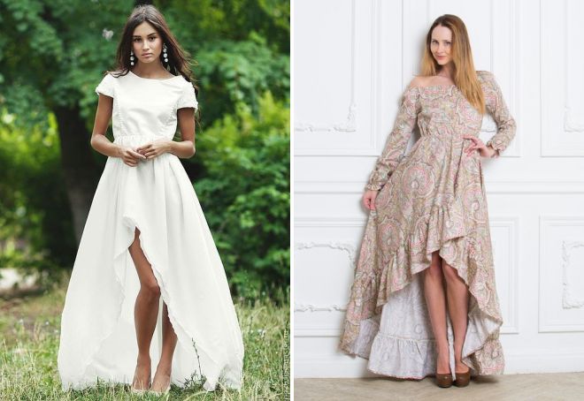 платье трапеция со шлейфом