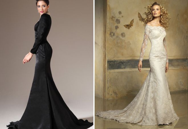 модные платья со шлейфом