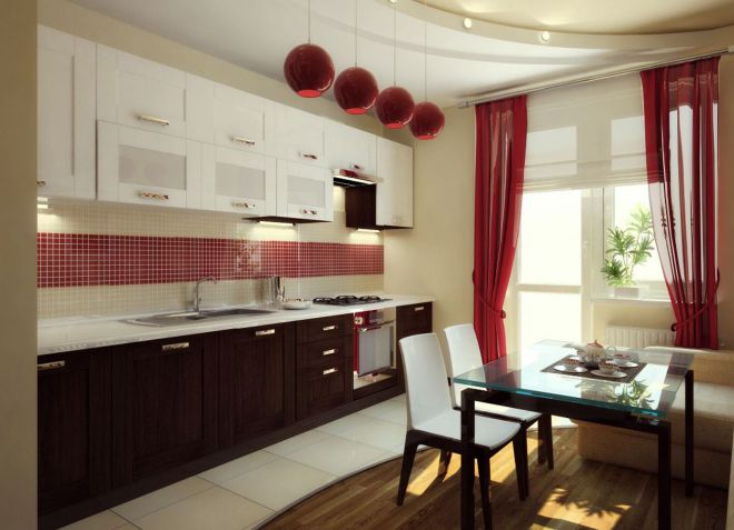 бордовые шторы 11