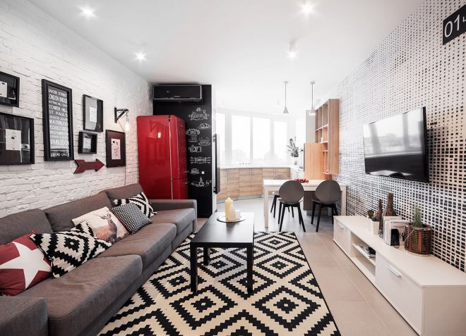 черно белый ковер в интерьере черно белый ковер в интерьере