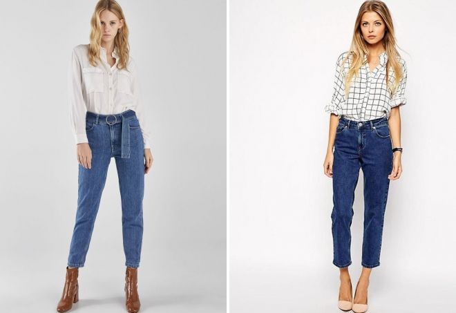 джинсы-американки с высокой талией джинсы-американки с высокой талией