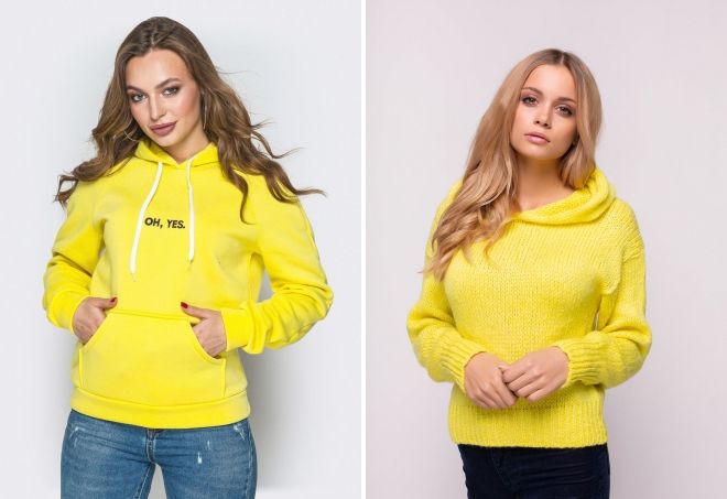 худи лимонного цвета худи лимонного цвета