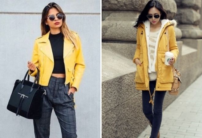 Куртка желтого цвета Куртка желтого цвета