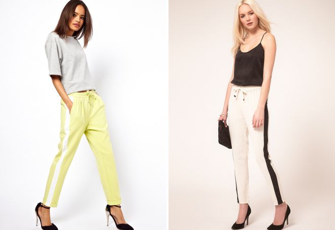 легкие брюки с лампасами легкие брюки с лампасами