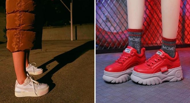 модные женские кроссовки на платформе модные женские кроссовки на платформе