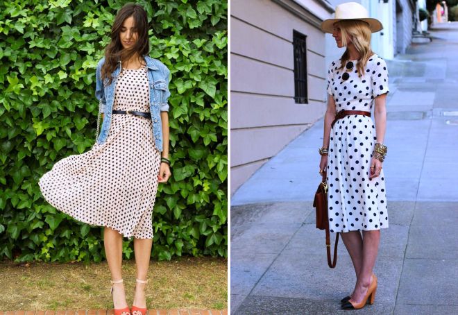 с чем носить платье в горошек с чем носить платье в горошек