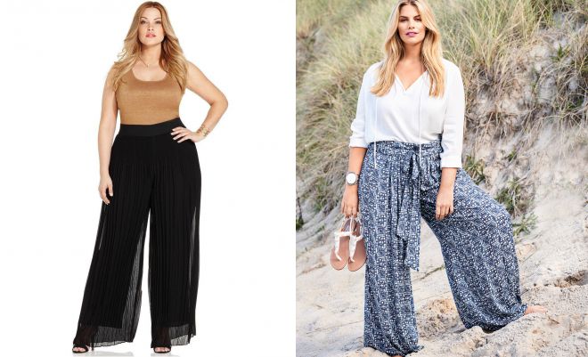 широкие летние брюки для полных широкие летние брюки для полных