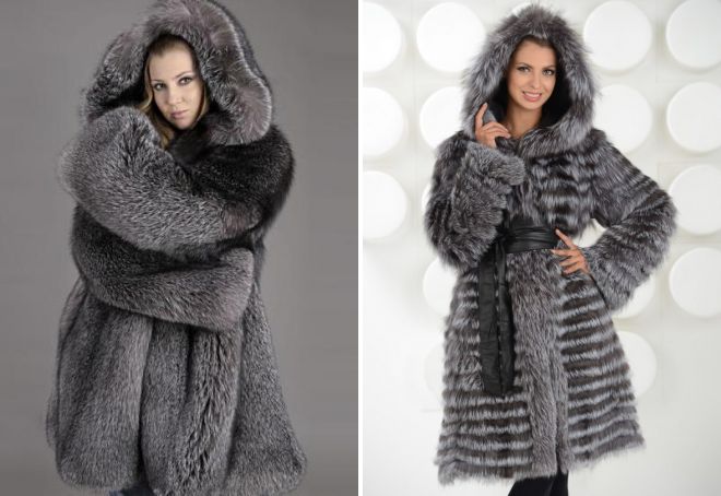 шуба из чернобуоки с капюшоном шуба из чернобуоки с капюшоном