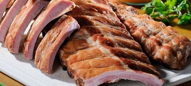 свиные ребра горячего копчения свиные ребра горячего копчения