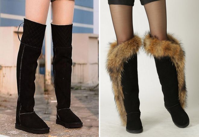 зимние угги ботфорты зимние угги ботфорты