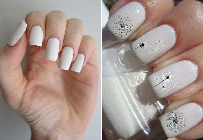 белый матовый маникюр белый матовый маникюр