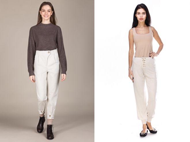 брюки молочного цвета брюки молочного цвета