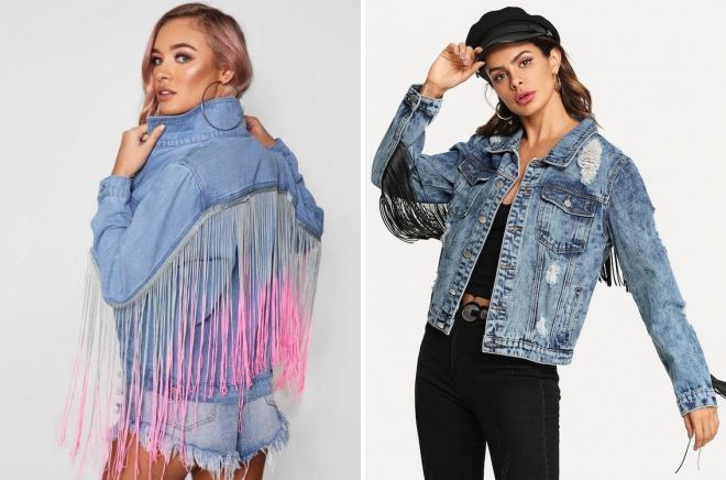 джинсовки с бахромой джинсовки с бахромой