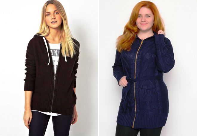 кардиганы на молнии с капюшоном кардиганы на молнии с капюшоном