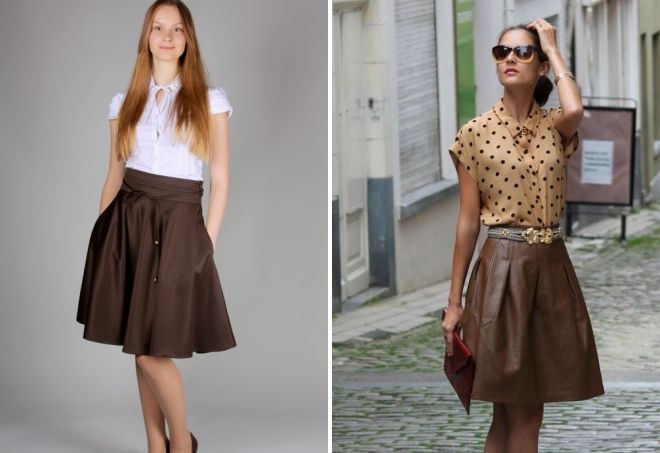 коричневая юбка солнце коричневая юбка солнце