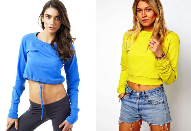 короткие спортивные кофты