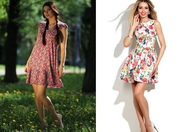 короткое летнее платье в цветочек короткое летнее платье в цветочек
