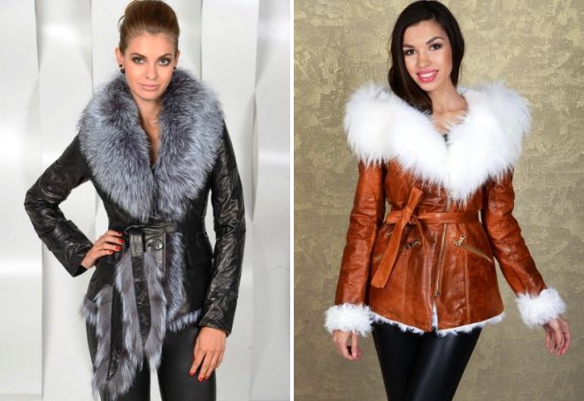 кожаная куртка с натуральным мехом кожаная куртка с натуральным мехом