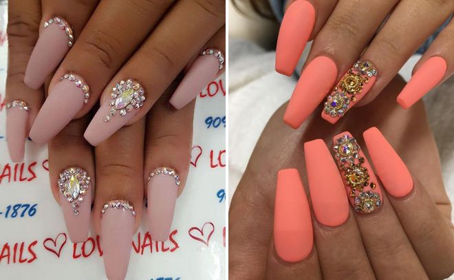 матовый маникюр с камнями матовый маникюр с камнями