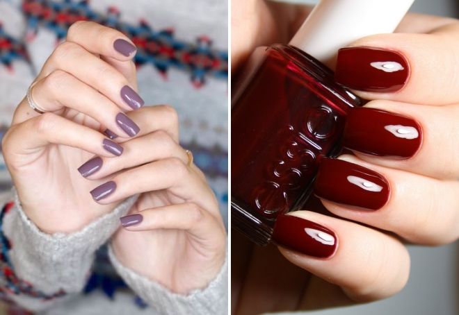 осенний однотонный маникюр осенний однотонный маникюр