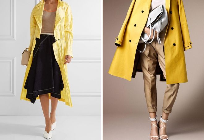 Плащ желтого цвета Плащ желтого цвета