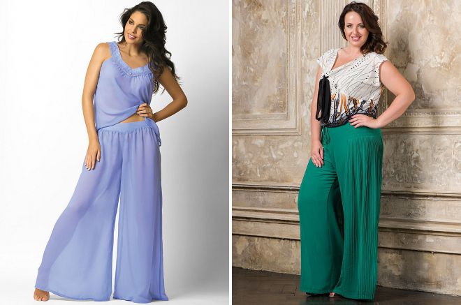 шифоновые летние брюки для полных шифоновые летние брюки для полных