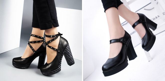 туфли на платформе с ремешком туфли на платформе с ремешком