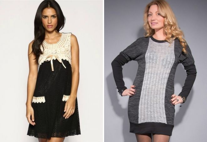 вязаные комбинированные платья вязаные комбинированные платья