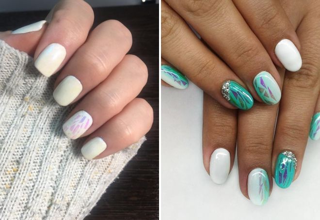 белые ногти битое стекло белые ногти битое стекло