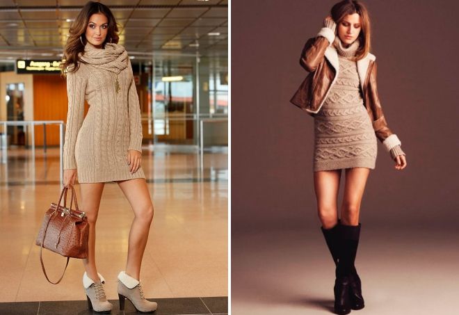 бежевое вязаное платье бежевое вязаное платье