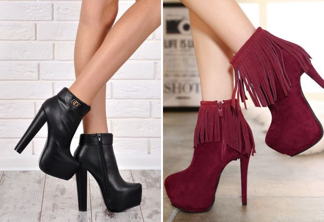 ботильоны на платформе и каблуке ботильоны на платформе и каблуке