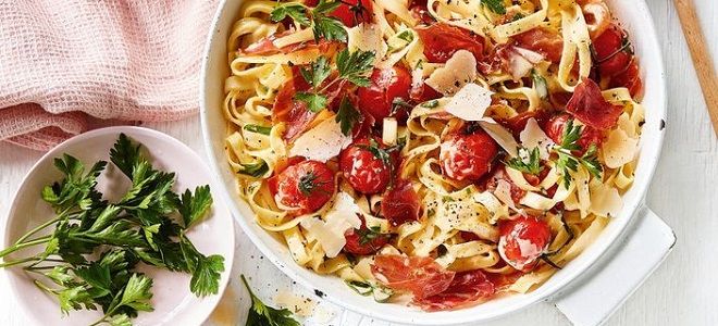 фото12 карбонара с помидорами