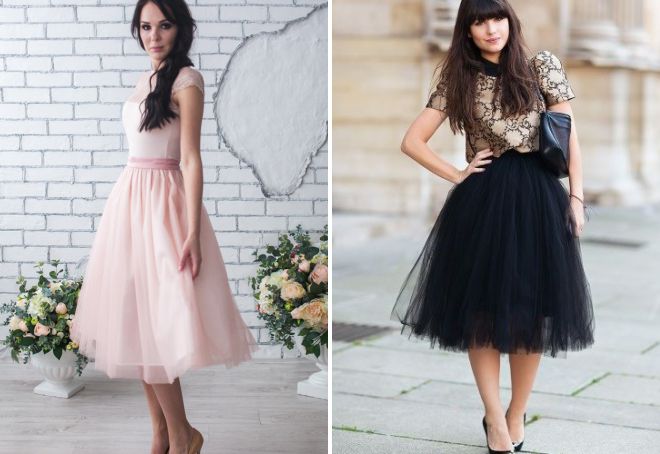 пышная юбка с высокой талией пышная юбка с высокой талией