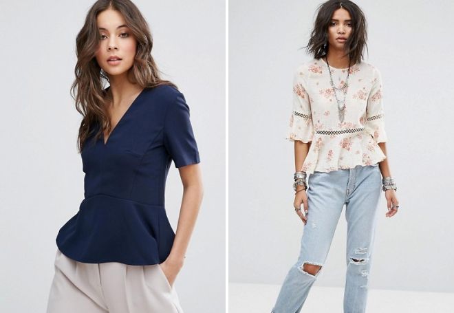 блузка с баской на талии блузка с баской на талии