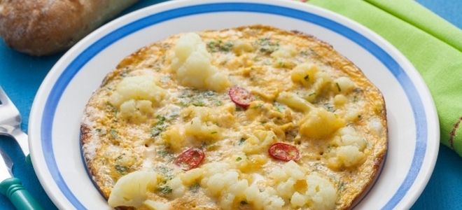 фото13 как приготовить омлет с цветной капустой