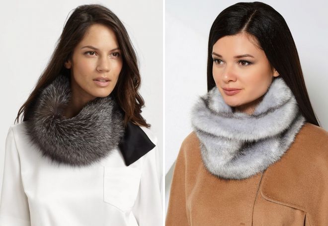 меховой шарф-хомут меховой шарф-хомут
