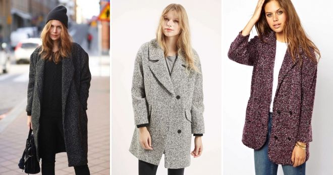 Модные пальто букле Модные пальто букле