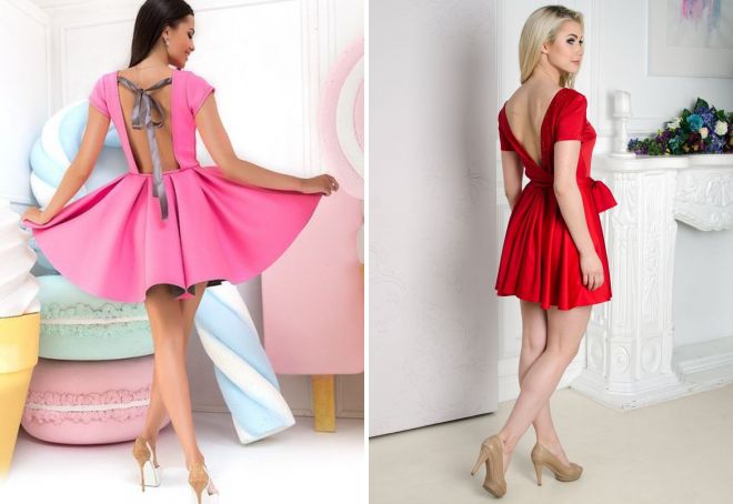 платье с открытой спиной и пышной юбкой платье с открытой спиной и пышной юбкой