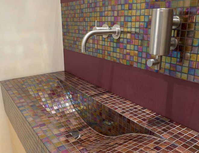 раковина из плитки в ванной раковина из плитки в ванной