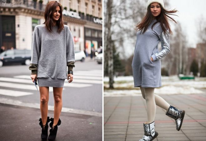 с чем носить платье свитшот с чем носить платье свитшот