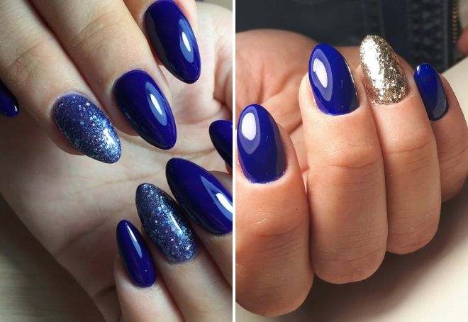 синий маникюр с блестками синий маникюр с блестками