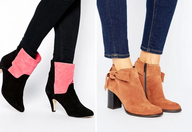 замшевые ботильоны на каблуке замшевые ботильоны на каблуке