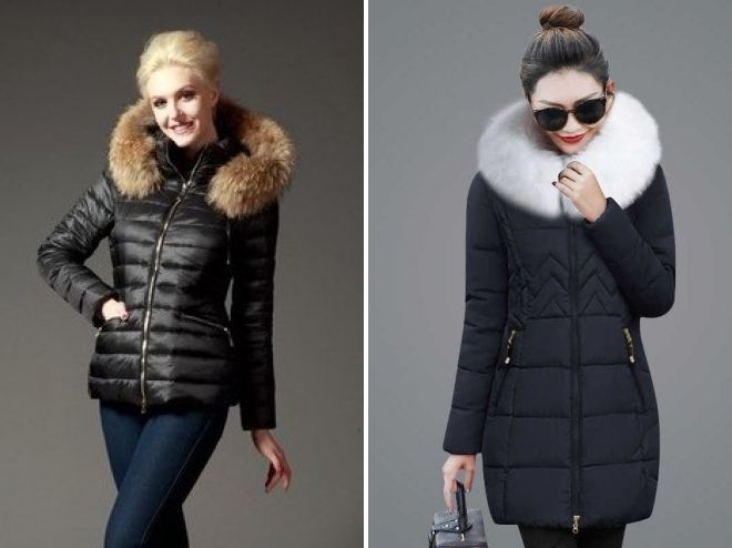 женская черная зимняя куртка с мехом женская черная зимняя куртка с мехом