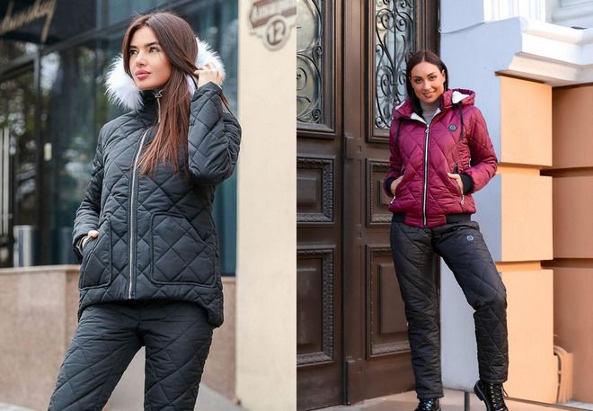 женский стеганый зимний костюм женский стеганый зимний костюм