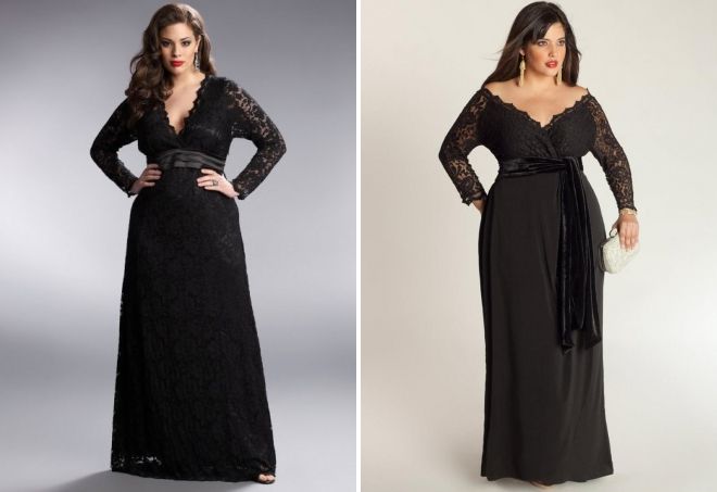 черное вечернее платье с длинным рукавом черное вечернее платье с длинным рукавом