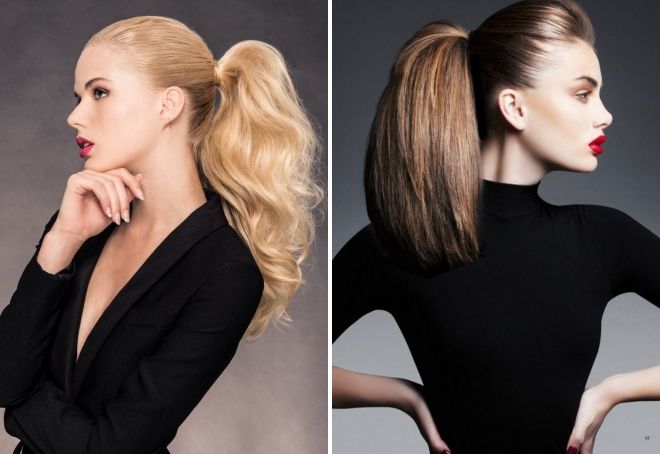 деловая прическа с хвостом деловая прическа с хвостом