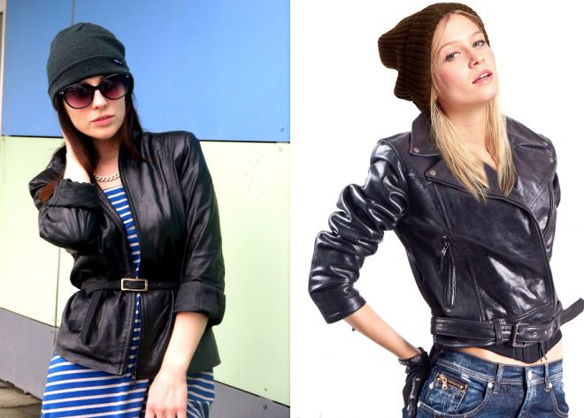 головной убор к черной кожаной куртке головной убор к черной кожаной куртке