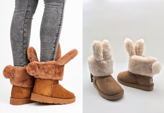 коричневые угги с ушками коричневые угги с ушками